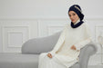 Side Frilled Instant Turban Chiffon Scarf Head Turbans with Unique Accessory For Women Headwear Stylish Elegant Design,HT-100 Navy Blue