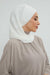 Side Frilled Instant Turban Chiffon Scarf Head Turbans with Unique Accessory For Women Headwear Stylish Elegant Design,HT-100 Off-White
