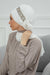 Side Frilled Instant Turban Chiffon Scarf Head Turbans with Unique Accessory For Women Headwear Stylish Elegant Design,HT-100 Off-White