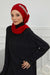 Side Frilled Instant Turban Chiffon Scarf Head Turbans with Unique Accessory For Women Headwear Stylish Elegant Design,HT-100 Red