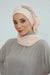 Side Frilled Instant Turban Chiffon Scarf Head Turbans with Unique Accessory For Women Headwear Stylish Elegant Design,HT-100 Beige
