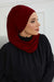 Side Frilled Instant Turban Chiffon Scarf Head Turbans with Unique Accessory For Women Headwear Stylish Elegant Design,HT-100 Maroon