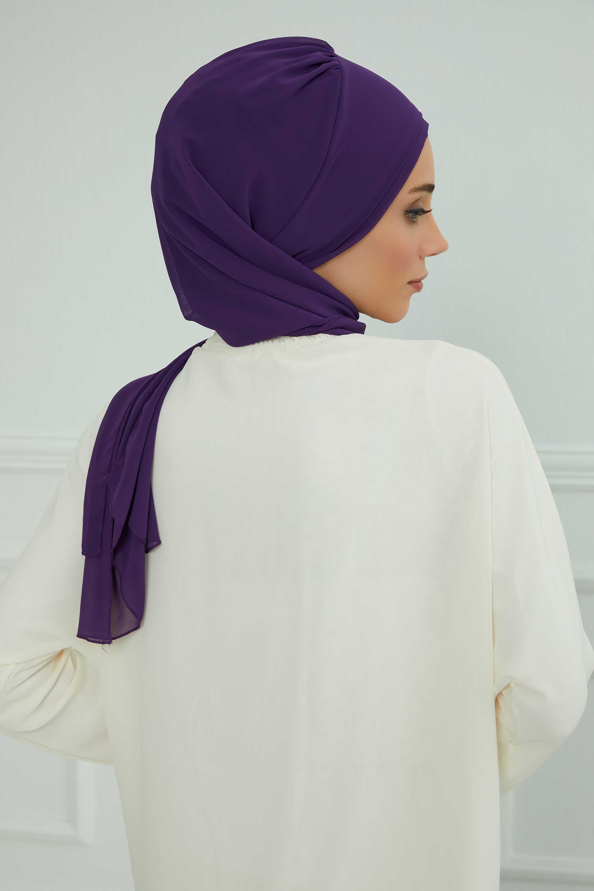Side Frilled Instant Turban Chiffon Scarf Head Turbans with Unique Flower Accessory For Women Headwear Stylish Elegant Design,HT-102