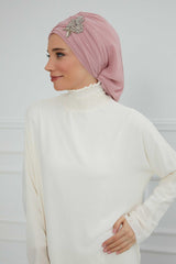 Side Frilled Instant Turban Chiffon Scarf Head Turbans with Unique Jewellery Stone Accessory For Women Headwear Stylish Design,HT-105
