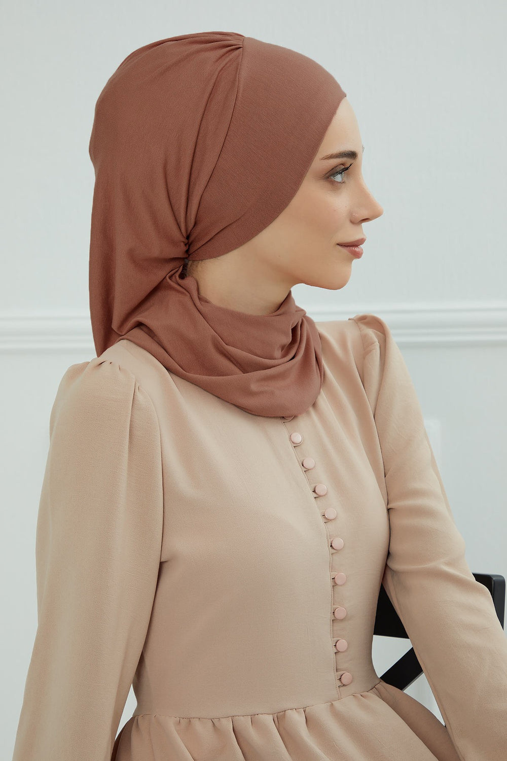 Side Frilled Instant Turban Cotton Headscarf for Women Turban Gift with Beautiful Design, Easy to Wear Muslim Ruffled Headscarf Cover,HT-73
