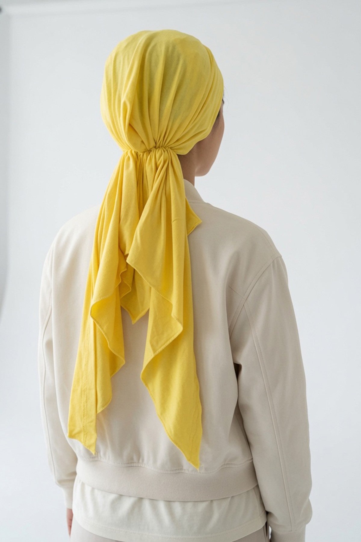 Simple Pre-Tied Turban Bonnet for Women, Easy Wear Chemo Headwear for Cancer Patients, Soft and Breathable Cotton Headwrap,B-47