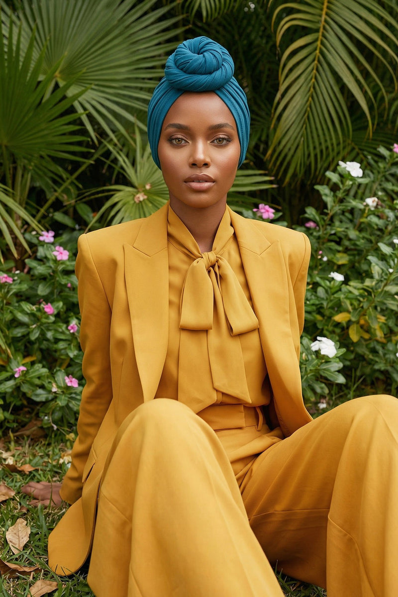 عمامة فورية مكشكشة للنساء، لفافة رأس قطنية خفيفة الوزن بتصميم جميل، عمامة رأس كيميائية أنيقة للنساء، B-1