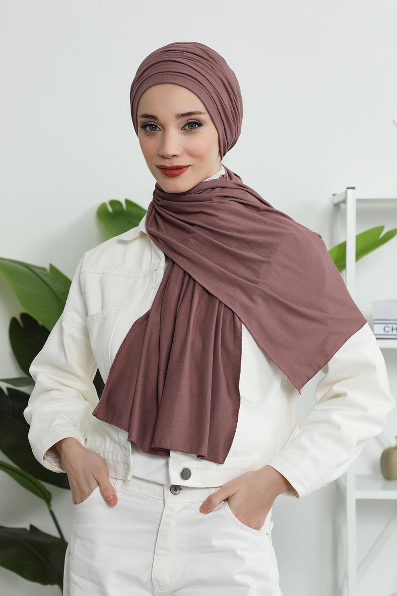 عمامة فورية مكشكشة للنساء، لفافة رأس قطنية خفيفة الوزن بتصميم جميل، عمامة رأس كيميائية أنيقة للنساء، B-1