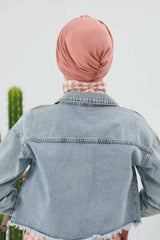 Soft and Stretchable Ribbed Turban Bonnet for Women, One-Size Winter Headwrap for Cold Weathers, Comfortable Polyviscose Ribbed Turban,B-9RB