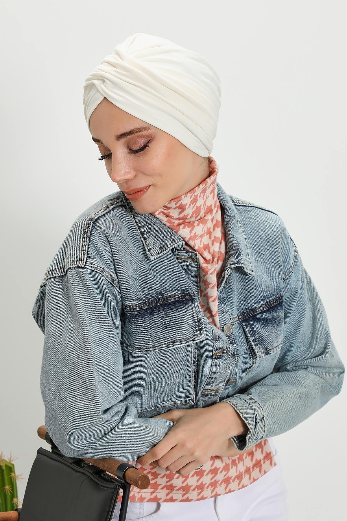 Soft and Stretchable Ribbed Turban Bonnet for Women, One-Size Winter Headwrap for Cold Weathers, Comfortable Polyviscose Ribbed Turban,B-9RB