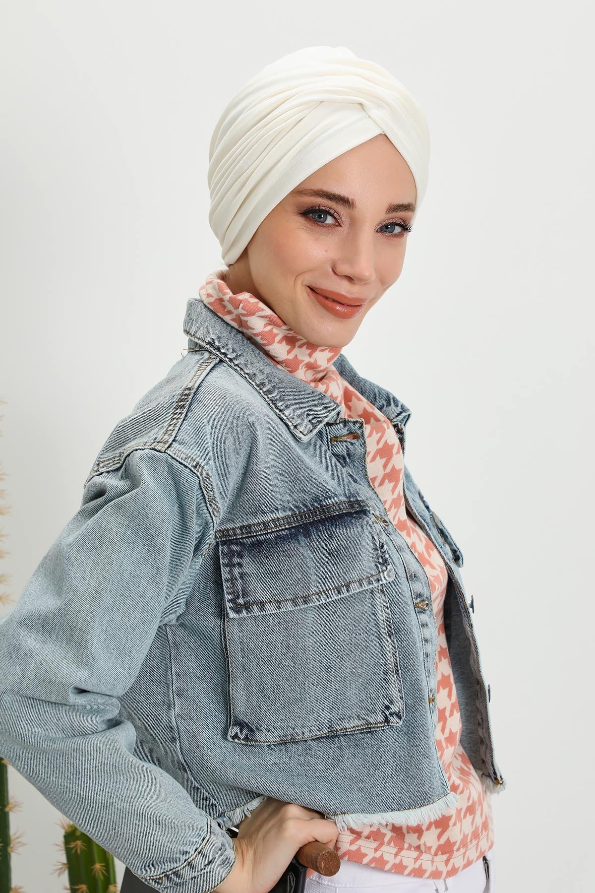Soft and Stretchable Ribbed Turban Bonnet for Women, One-Size Winter Headwrap for Cold Weathers, Comfortable Polyviscose Ribbed Turban,B-9RB