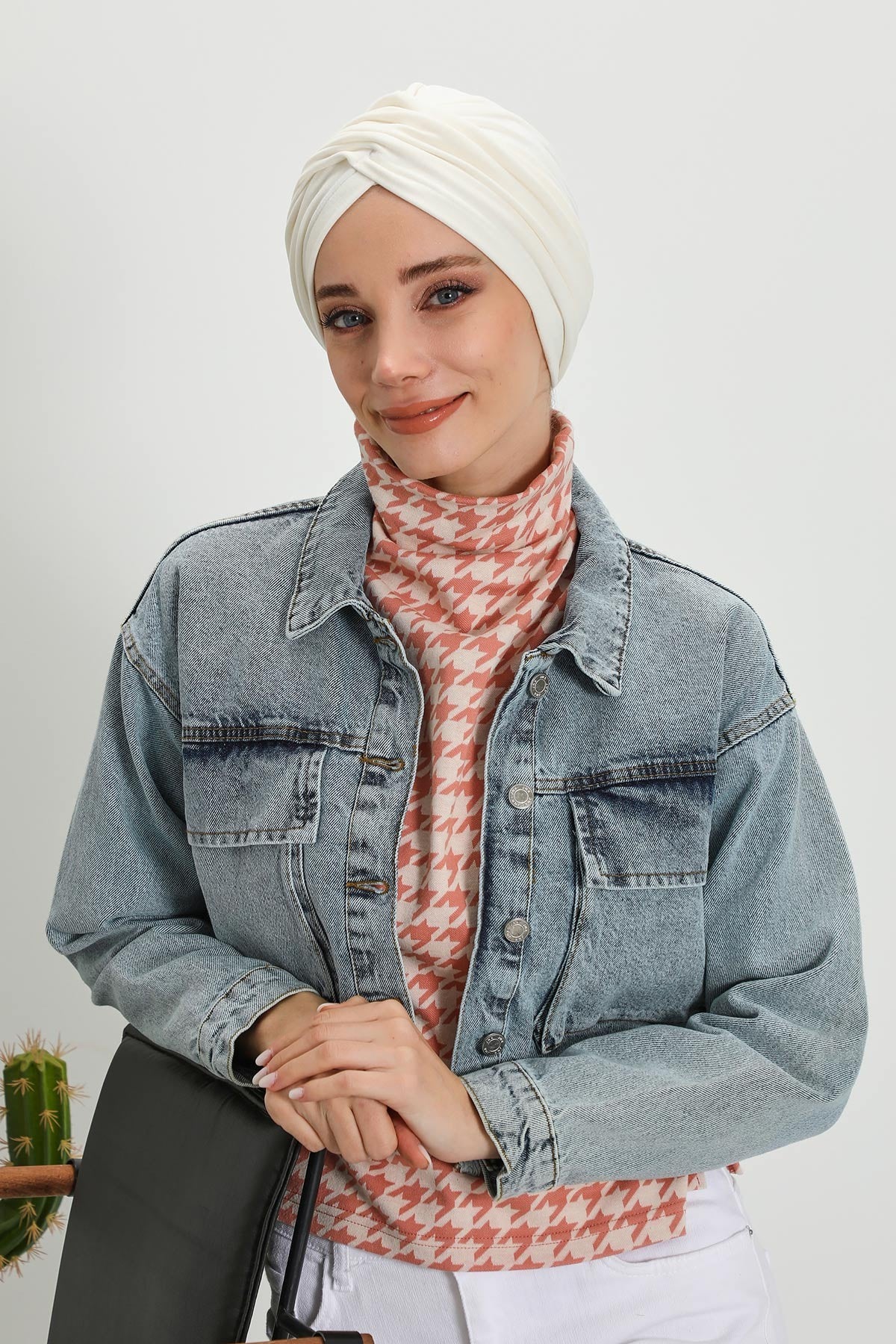 Soft and Stretchable Ribbed Turban Bonnet for Women, One-Size Winter Headwrap for Cold Weathers, Comfortable Polyviscose Ribbed Turban,B-9RB