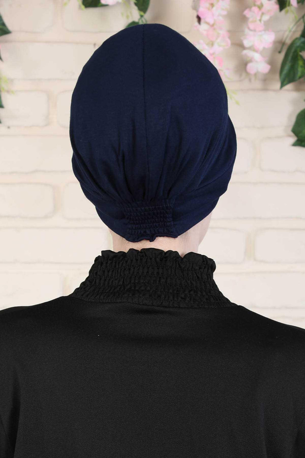 Soft Cotton Newsboy Visor Cap for Women, Stylish Lightweight Plain Turban Visor Cap for Daily Use, Fashionable Turban Chemo Headwrap,B-30 Navy Blue