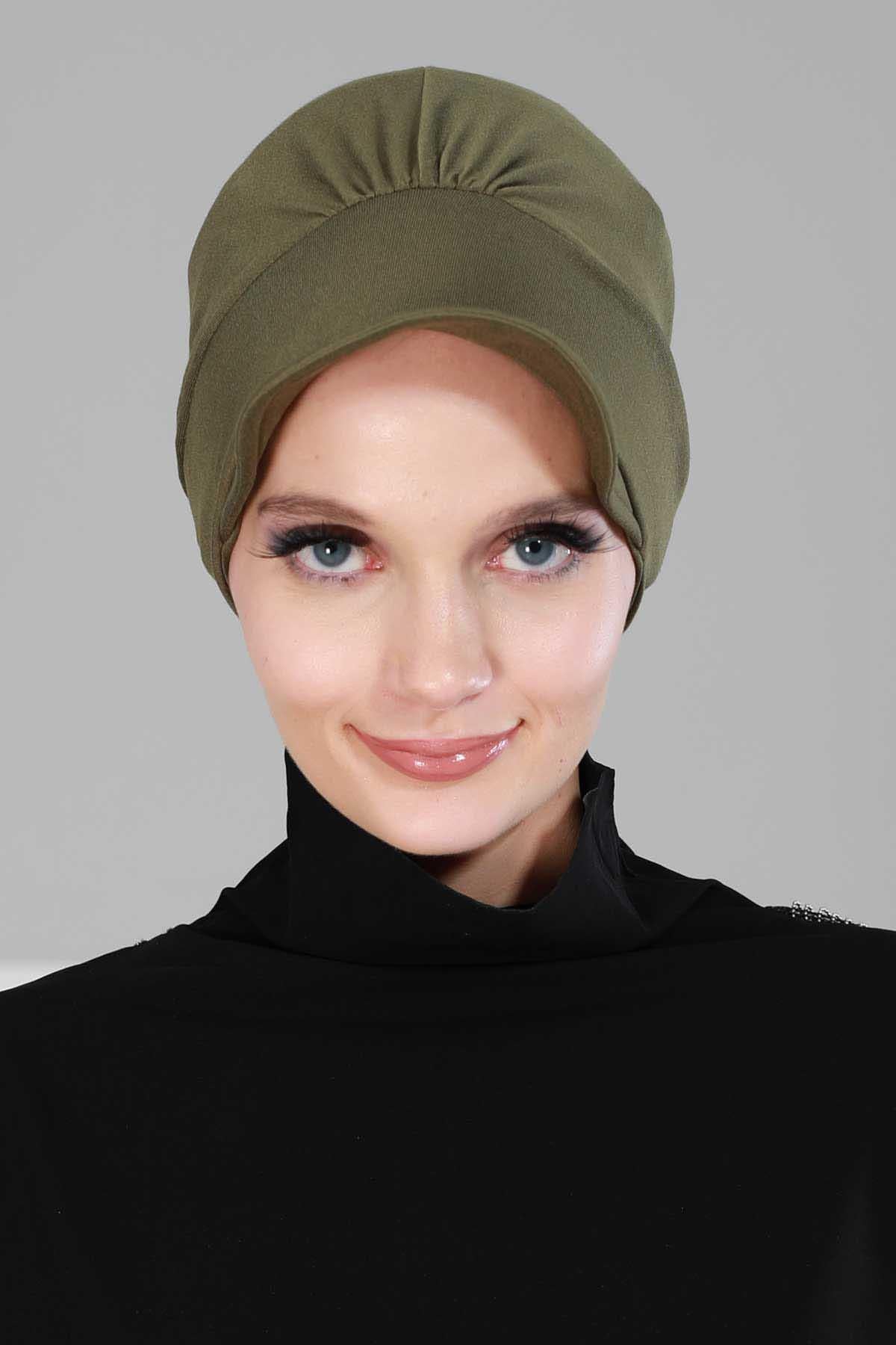 Soft Cotton Newsboy Visor Cap for Women, Stylish Lightweight Plain Turban Visor Cap for Daily Use, Fashionable Turban Chemo Headwrap,B-30 White