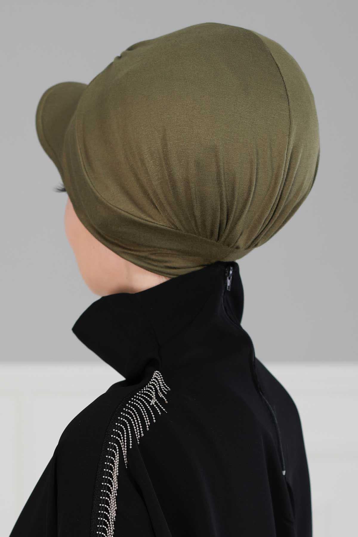 Soft Cotton Newsboy Visor Cap for Women, Stylish Lightweight Plain Turban Visor Cap for Daily Use, Fashionable Turban Chemo Headwrap,B-30 White