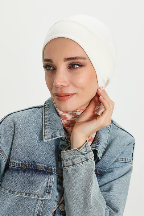 Weiche Turbanhaube aus Polyviskose für Damen, leicht zu tragende Instant-Turbanhaube, weiche, einfarbige, gerippte Winter-Chemo-Kopfbedeckung, B-37RB
