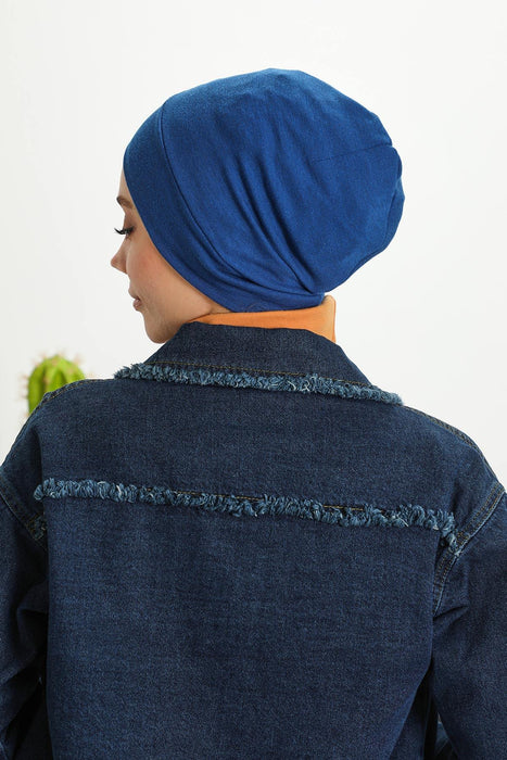 Weiche Turbanhaube aus Polyviskose für Damen, leicht zu tragende Instant-Turbanhaube, weiche, einfarbige, gerippte Winter-Chemo-Kopfbedeckung, B-37RB