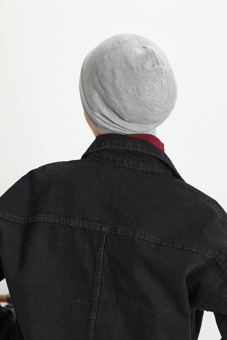 Weiche Turbanhaube aus Polyviskose für Damen, leicht zu tragende Instant-Turbanhaube, weiche, einfarbige, gerippte Winter-Chemo-Kopfbedeckung, B-37RB