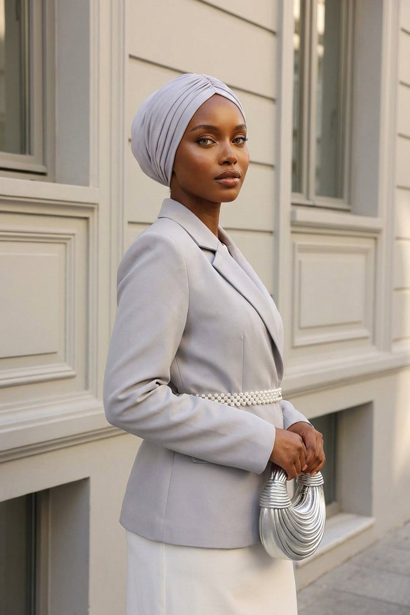 عمامة ناعمة مربوطة مسبقًا للنساء، غطاء رأس عمامة قطني فوري، قبعة بونيه صديقة لتساقط الشعر والعلاج الكيميائي بتصميم أنيق، B-20