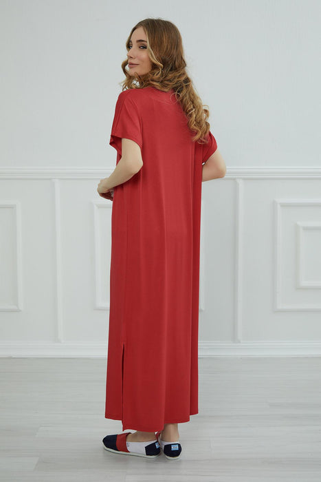 Split Casual Pullover Aerobin Damen Sommer Maxikleid Lässiges lockeres langes Kleid für Damen Loose Fit Modern Fashion Cloth,ELB-3