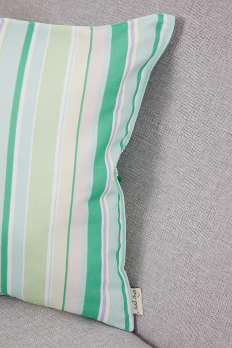 غطاء وسادة مستوحى من الربيع مع زخرفة بوم بوم، مصنوع يدويًا مقاس 18 × 18 بوصة تصميم غطاء وسادة بيزلي ومخطط للأريكة والأريكة، K-315