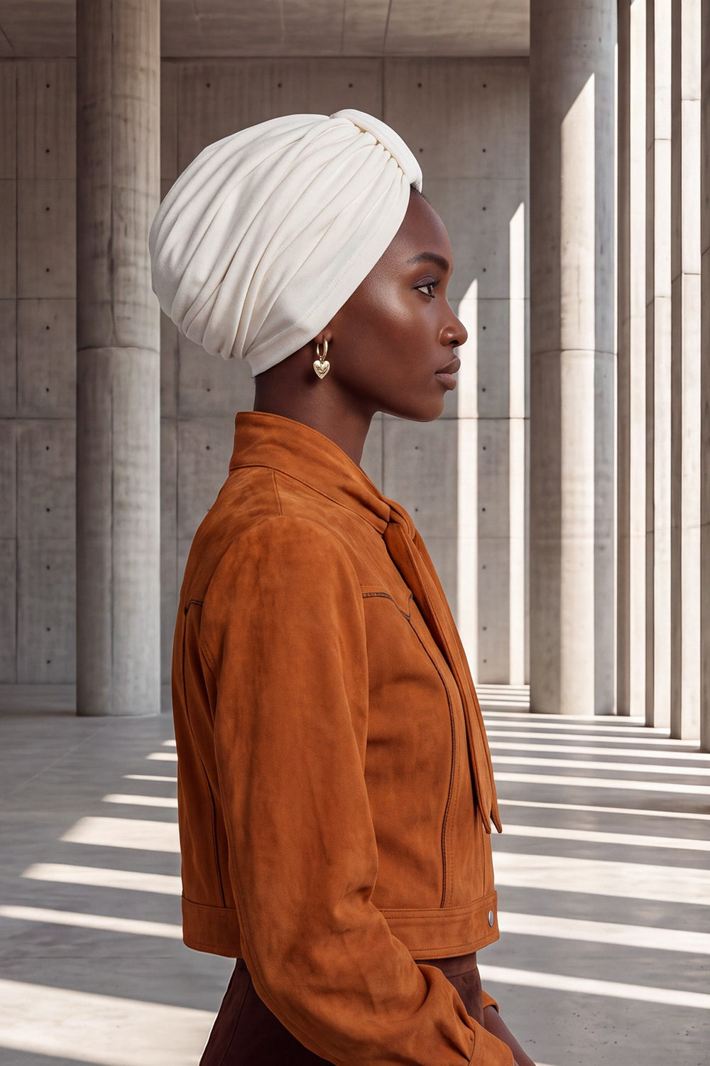Stretchy All Season Turban Underscarf with Twist Front Design, Ready to Wear Women Bonnet for Daily Modest Wear,B-68O
