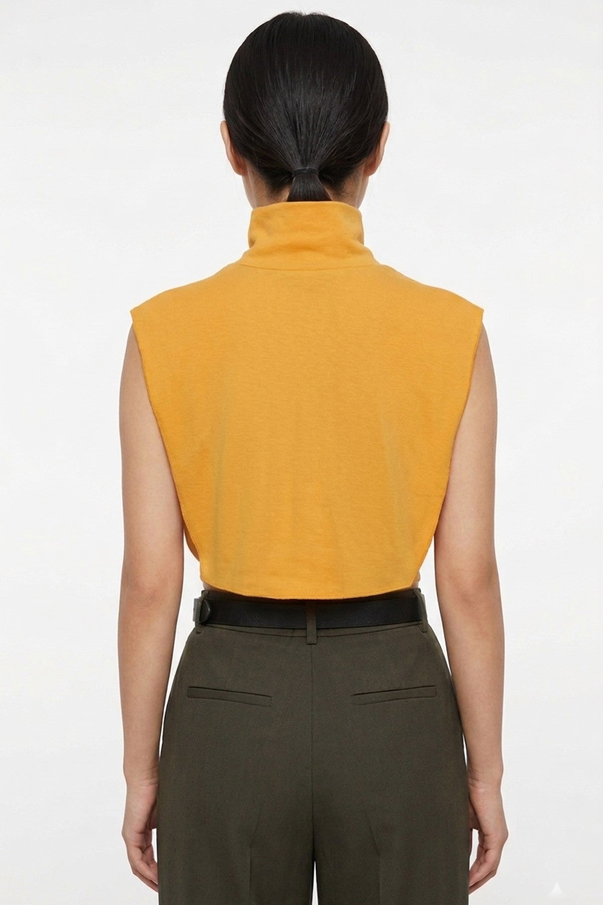 Stylish Cleavage Cover for Dresses & Tops, Decollete Concealer Neck Collar, Neck and Chest Cover-up, Neckline Upper Chest Cover Panel,DK-1 Mustard Yellow