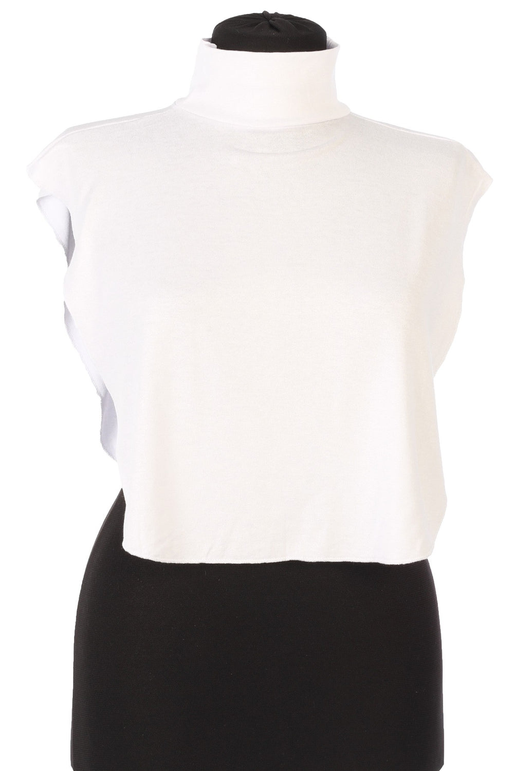 Stylish Cleavage Cover for Dresses & Tops, Decollete Concealer Neck Collar, Neck and Chest Cover-up, Neckline Upper Chest Cover Panel,DK-1 White