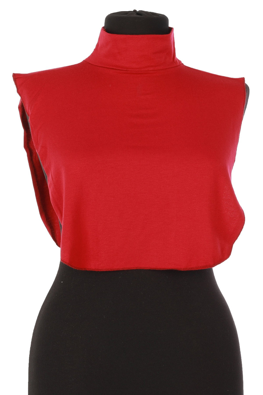 Stylish Cleavage Cover for Dresses & Tops, Decollete Concealer Neck Collar, Neck and Chest Cover-up, Neckline Upper Chest Cover Panel,DK-1 Red