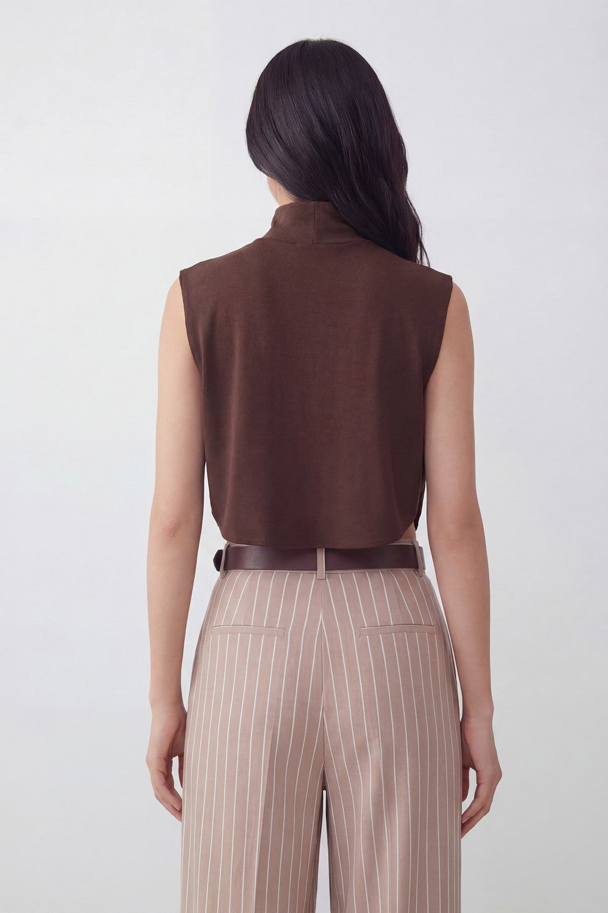 Stylish Cleavage Cover for Dresses & Tops, Decollete Concealer Neck Collar, Neck and Chest Cover-up, Neckline Upper Chest Cover Panel,DK-1 Brown