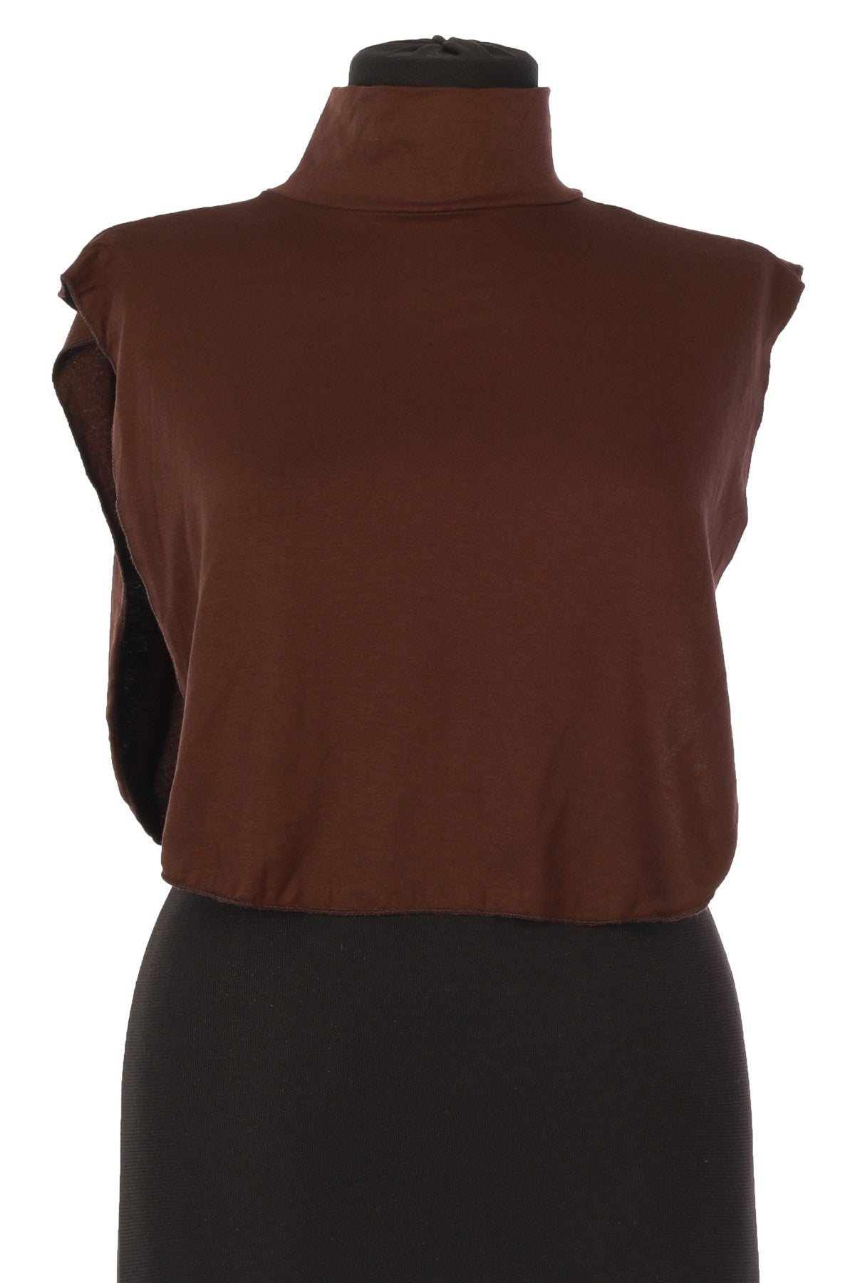 Stylish Cleavage Cover for Dresses & Tops, Decollete Concealer Neck Collar, Neck and Chest Cover-up, Neckline Upper Chest Cover Panel,DK-1 Brown
