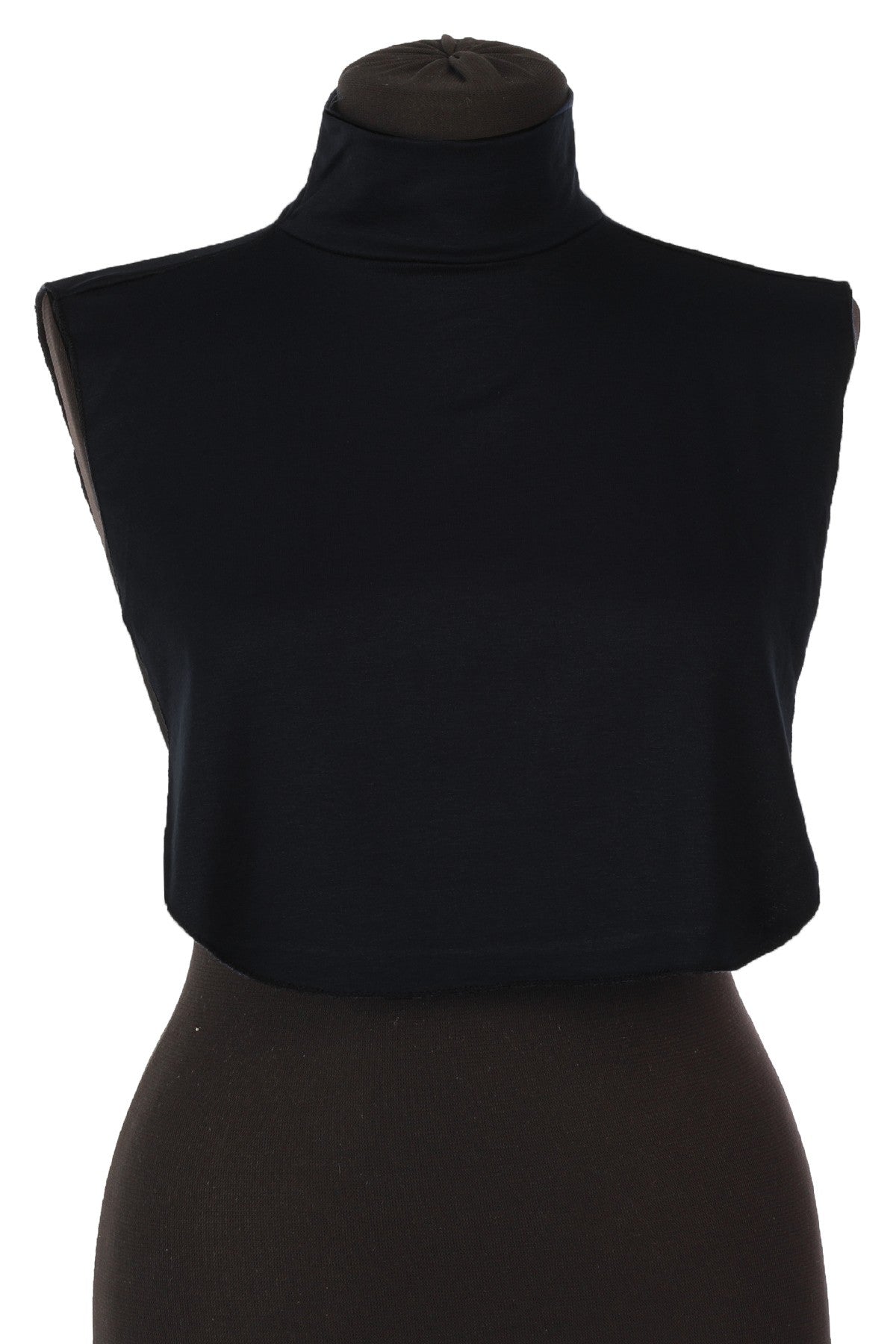 Stylish Cleavage Cover for Dresses & Tops, Decollete Concealer Neck Collar, Neck and Chest Cover-up, Neckline Upper Chest Cover Panel,DK-1 Black