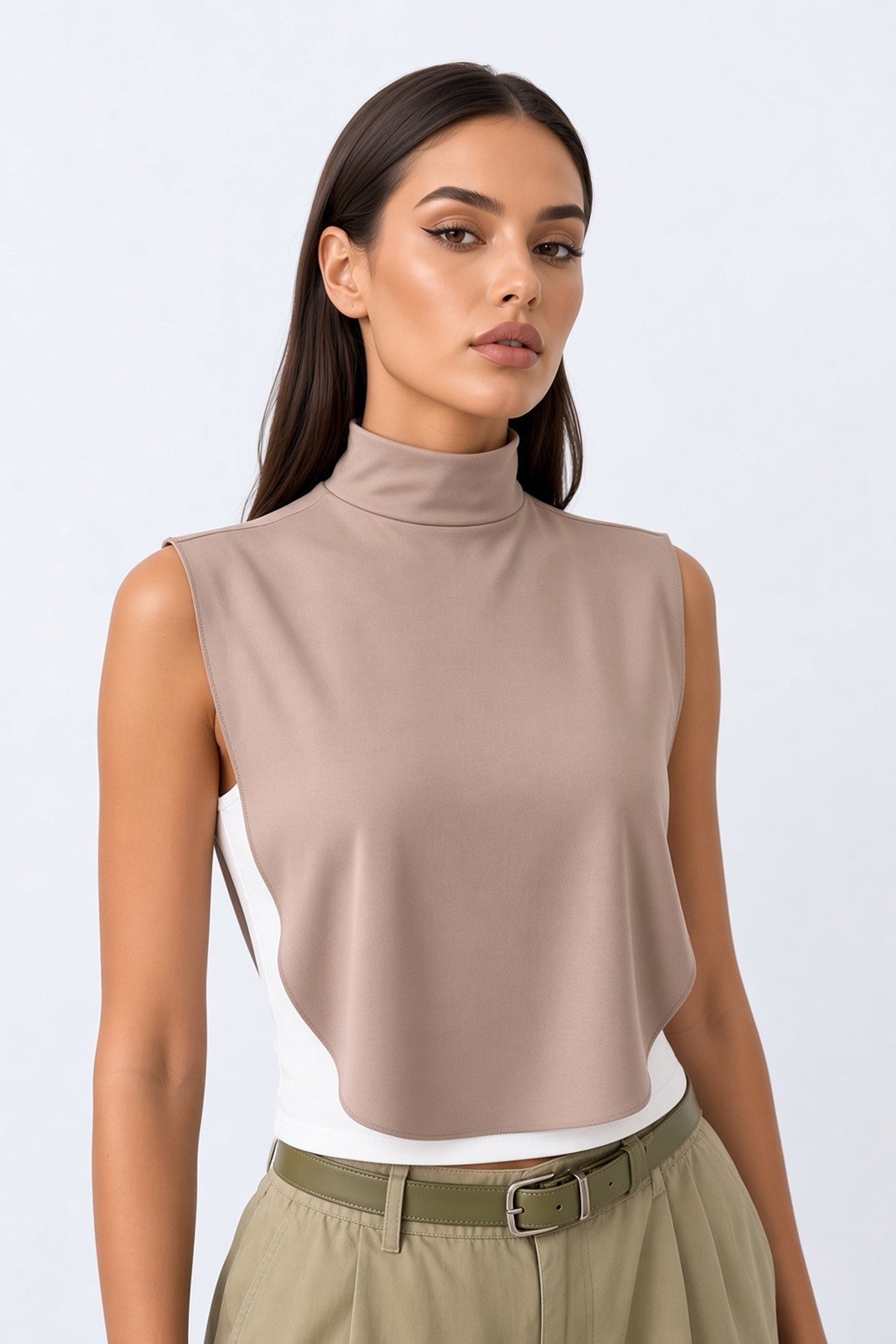 Stylish Cleavage Cover for Dresses & Tops, Decollete Concealer Neck Collar, Neck and Chest Cover-up, Neckline Upper Chest Cover Panel,DK-1