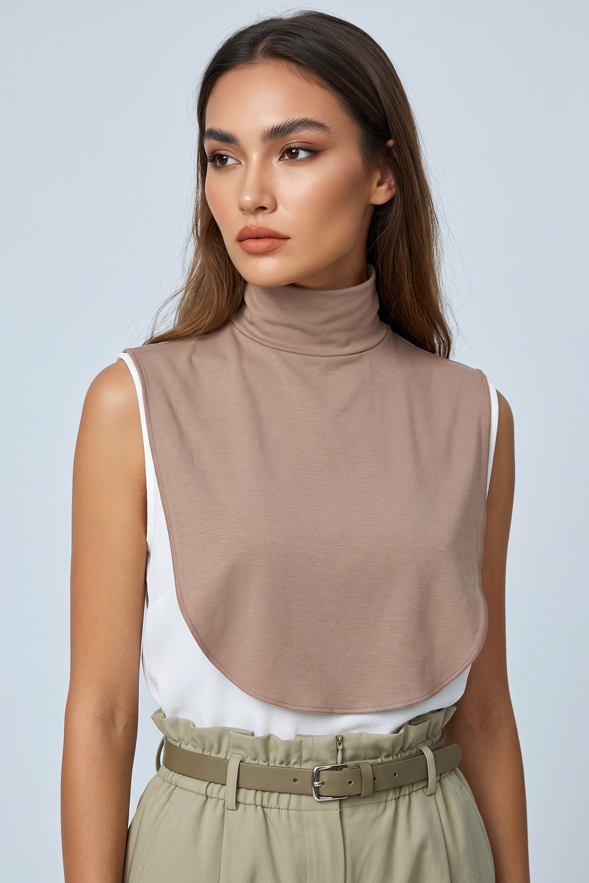 Stylish Cleavage Cover for Dresses & Tops, Decollete Concealer Neck Collar, Neck and Chest Cover-up, Neckline Upper Chest Cover Panel,DK-1
