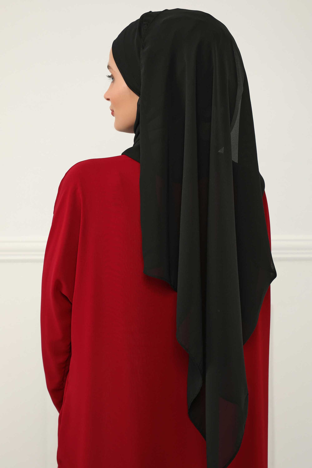 Stylish Double Layer Instant Chiffon Shawl Hijab for Women, Stylish Breathable Women Shawl Headscarf, Dual-Color Chiffon Shawl,CPS-84