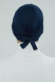 Stylish Visor Cap Instant Turban Hijab for Women, Trendy Visor Cap for Hair Loss Patients, Chemo Visor Cap, Visor Full Head Covering,B-66 Navy Blue