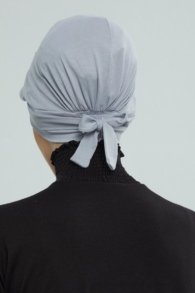 Stylish Visor Cap Instant Turban Hijab for Women, Trendy Visor Cap for Hair Loss Patients, Chemo Visor Cap, Visor Full Head Covering,B-66 Grey 2