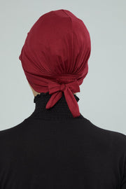 Stylish Visor Cap Instant Turban Hijab for Women, Trendy Visor Cap for Hair Loss Patients, Chemo Visor Cap, Visor Full Head Covering,B-66 Maroon