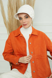 Sun Shield Visor Instant Turban with Flowers Accent, Floral Visor Cap for Women, Sun Protective Women Newsboy Hat, Cotton Chemo Bonnet,B-72 Ivory