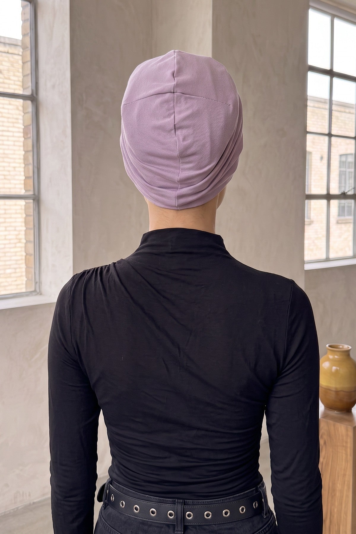 Super Tight Cotton Inner Bonnet Cap, High Quality Easy Wrap Instant Underneath Bonnet for Women, Flexible 95% Cotton Chemo Headwear Cap,B-37