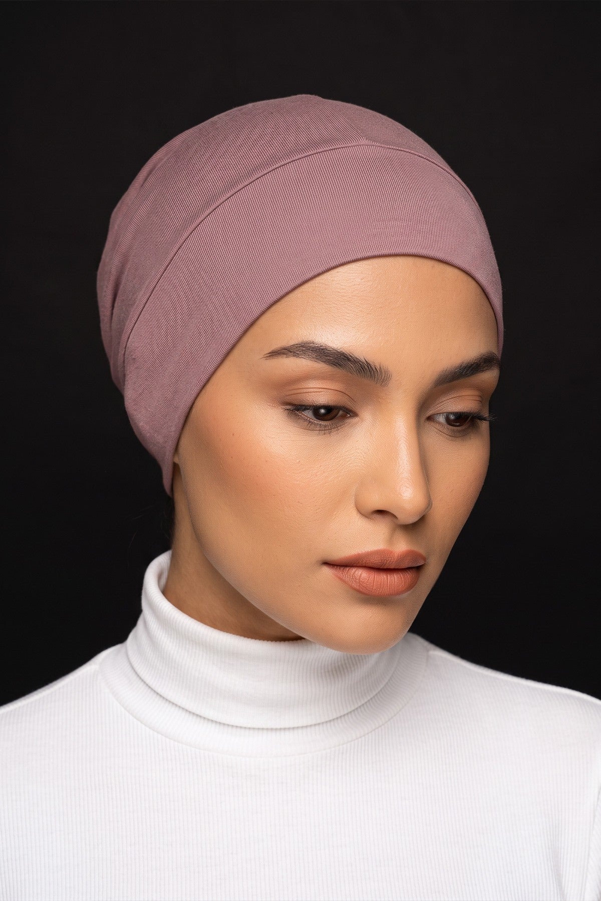 Super Tight Cotton Inner Bonnet Cap, High Quality Easy Wrap Instant Underneath Bonnet for Women, Flexible 95% Cotton Chemo Headwear Cap,B-37