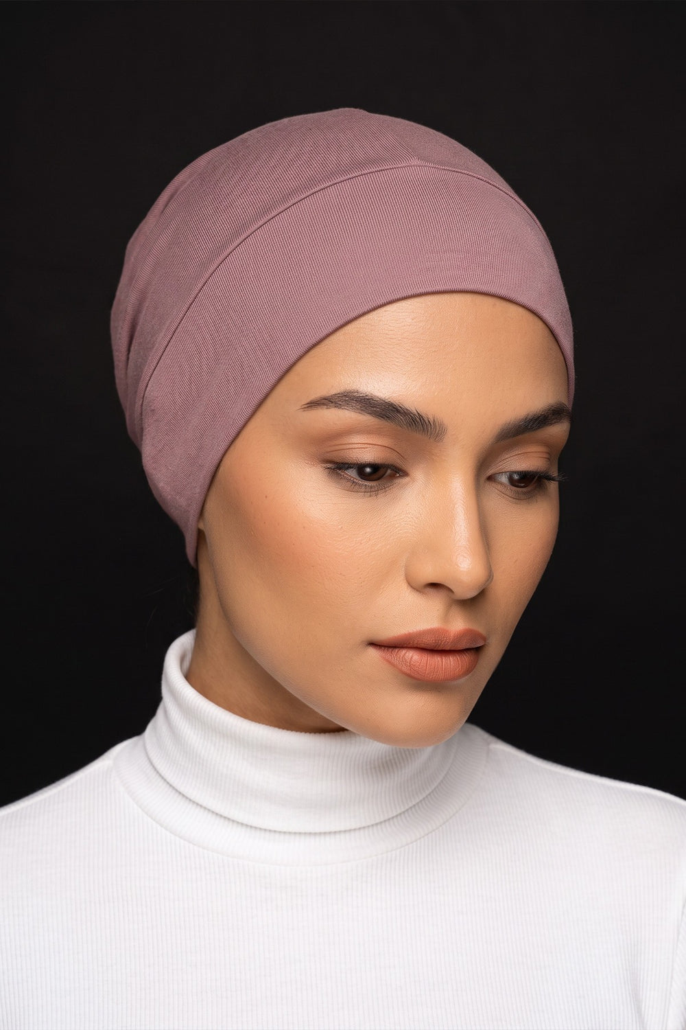 Super Tight Cotton Inner Bonnet Cap, High Quality Easy Wrap Instant Underneath Bonnet for Women, Flexible 95% Cotton Chemo Headwear Cap,B-37