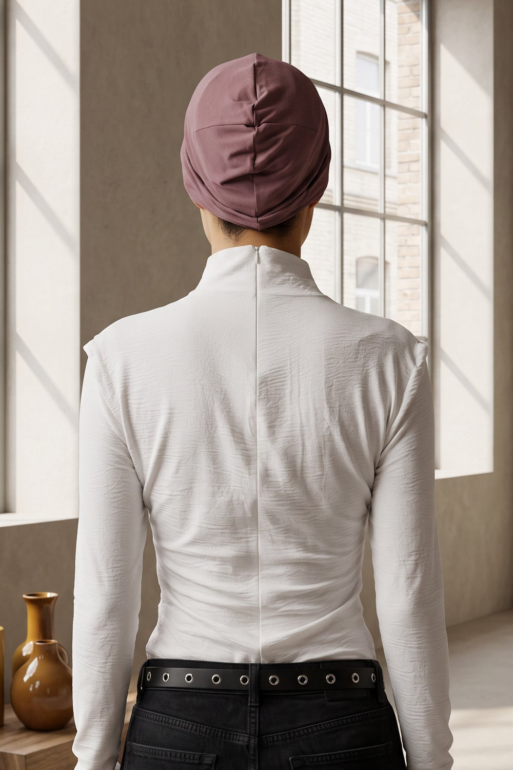 Super Tight Cotton Inner Bonnet Cap, High Quality Easy Wrap Instant Underneath Bonnet for Women, Flexible 95% Cotton Chemo Headwear Cap,B-37