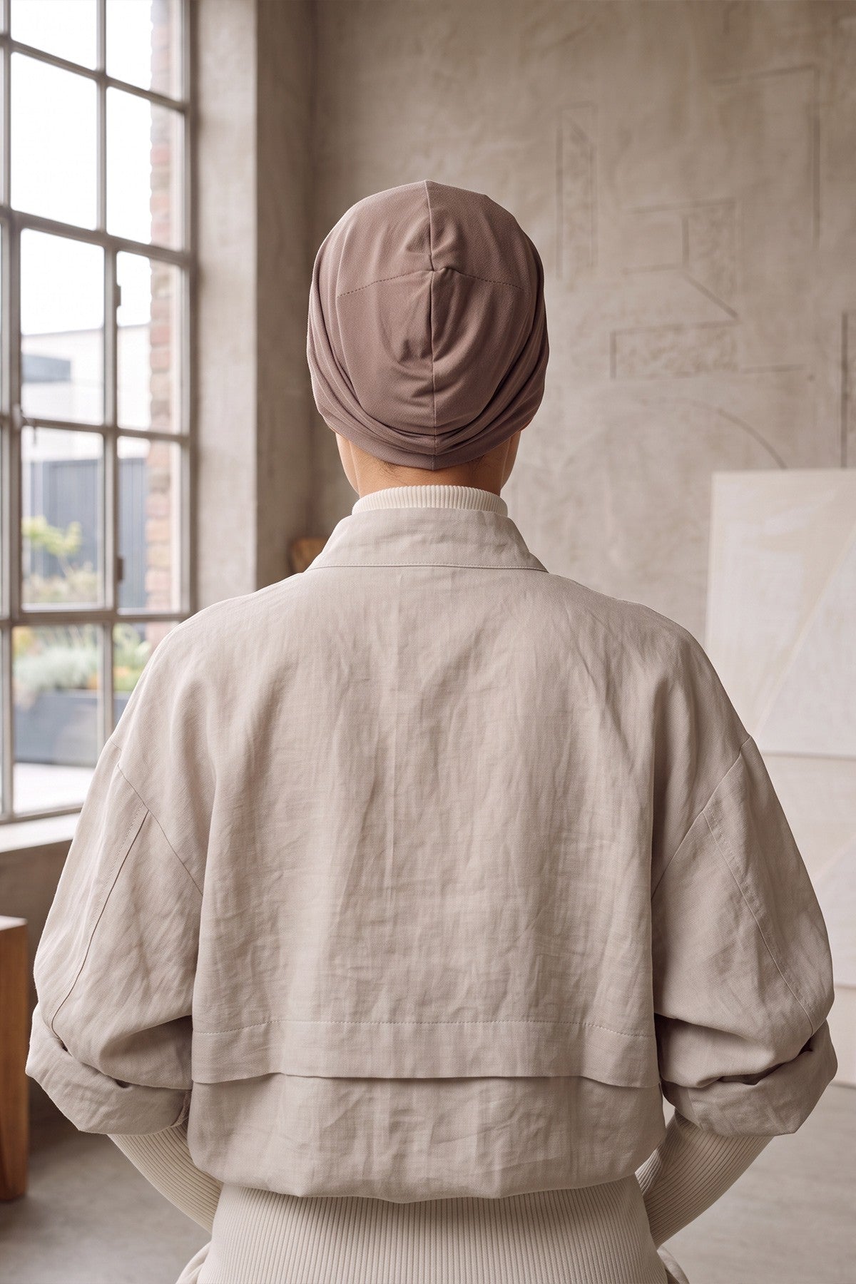 Super Tight Cotton Inner Bonnet Cap, High Quality Easy Wrap Instant Underneath Bonnet for Women, Flexible 95% Cotton Chemo Headwear Cap,B-37