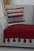 Tasselled Reversible Knitted Polyester Decorative Sofa Shawl and Throw Blanket Furniture Protector Washable Cover for Family,KO-26 Maroon