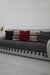 Tasselled Reversible Knitted Polyester Decorative Sofa Shawl and Throw Blanket Furniture Protector Washable Cover for Family,KO-26 Grey