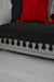 Tasselled Reversible Knitted Polyester Decorative Sofa Shawl and Throw Blanket Furniture Protector Washable Cover for Family,KO-26 Black