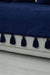 Tasselled Reversible Knitted Polyester Decorative Sofa Shawl and Throw Blanket Furniture Protector Washable Cover for Family,KO-26 Blue