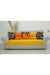 Tasselled Reversible Knitted Polyester Decorative Sofa Shawl and Throw Blanket Furniture Protector Washable Cover for Family,KO-26 Yellow