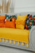 Tasselled Reversible Knitted Polyester Decorative Sofa Shawl and Throw Blanket Furniture Protector Washable Cover for Family,KO-26 Yellow